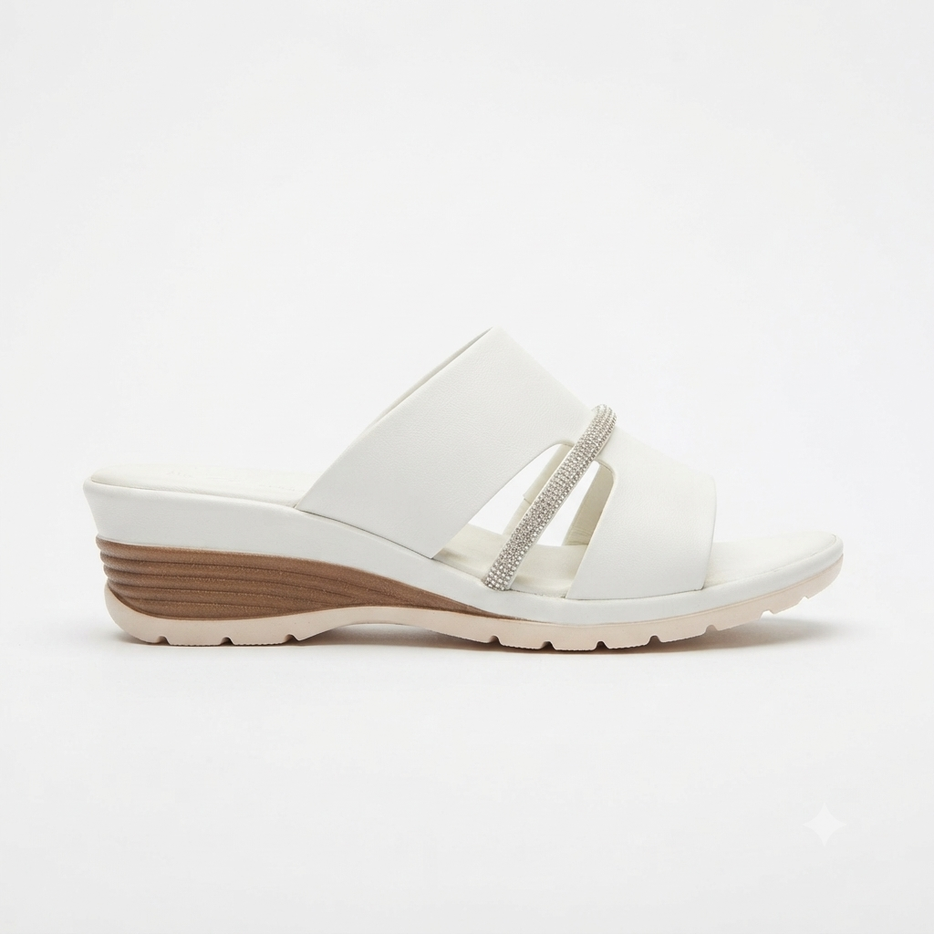 Why Valentina Wedge Sandal Cream