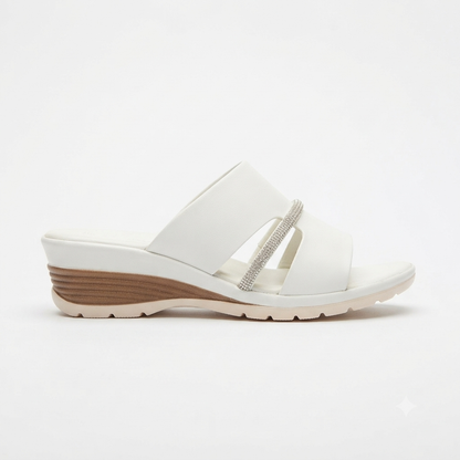 Why Valentina Wedge Sandal Cream