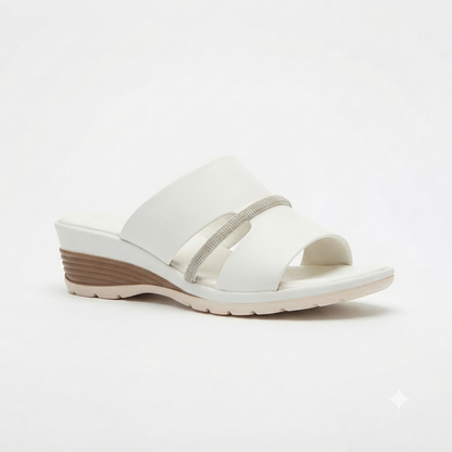 Why Valentina Wedge Sandal Cream