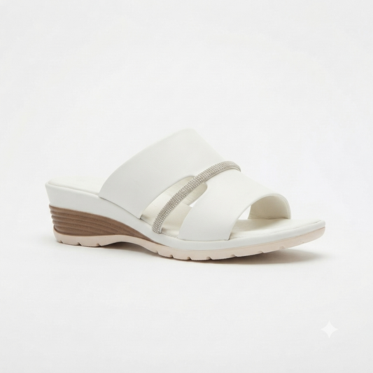 Why Valentina Wedge Sandal Cream