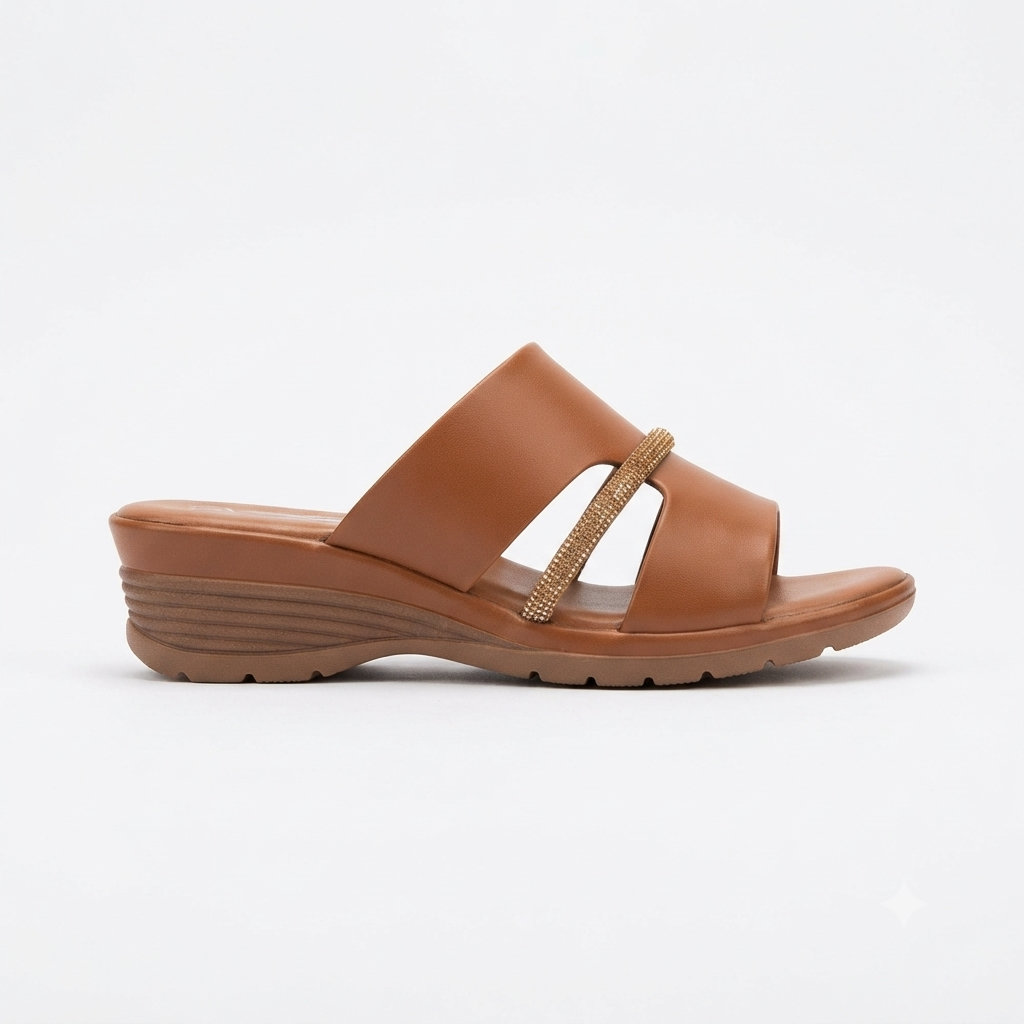 Why Valentina Wedge Sandal Tan