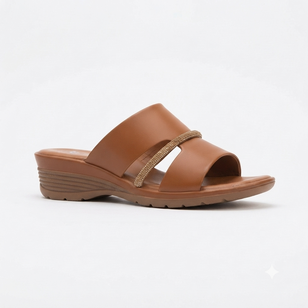 Why Valentina Wedge Sandal Tan
