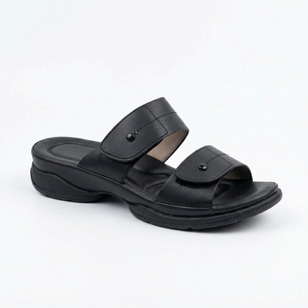 Why Double Strap Comfort Sandal Black