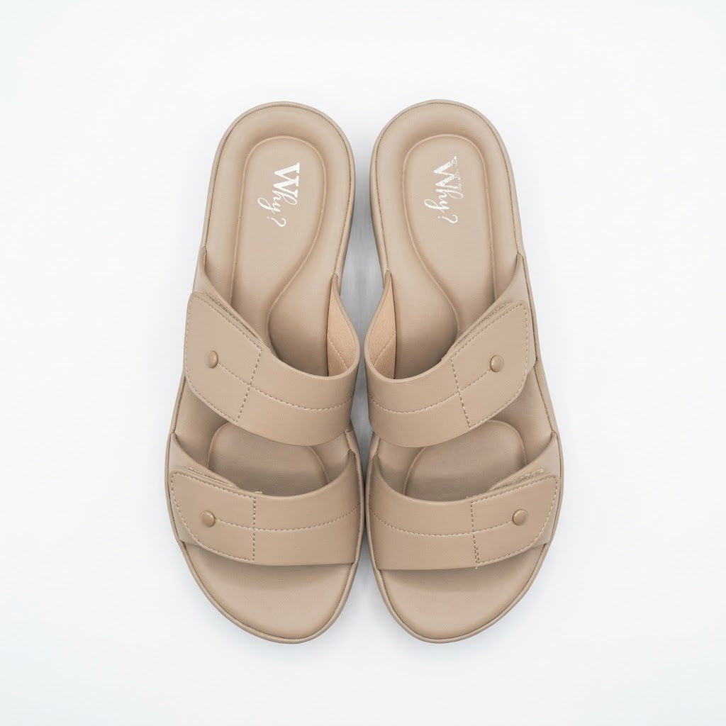 Why Double Strap Comfort Sandal Beige