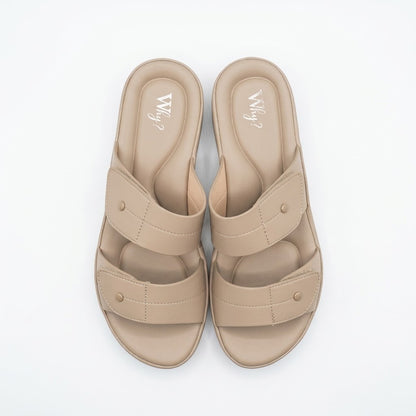 Why Double Strap Comfort Sandal Beige