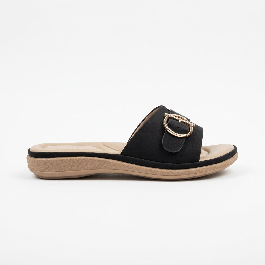 Why Comfort Ring Buckle Slide Black