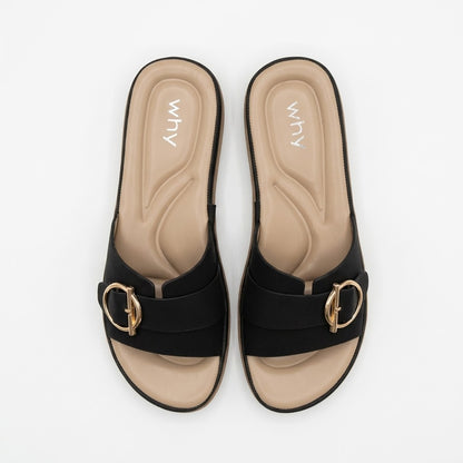 Why Comfort Ring Buckle Slide Black