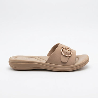 Why Comfort Ring Buckle Slide Beige.