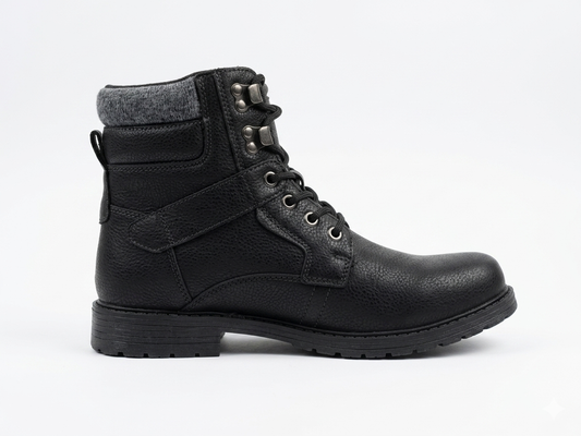 Why Mens Biker Boot Black
