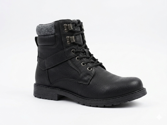 Why Mens Biker Boot Black