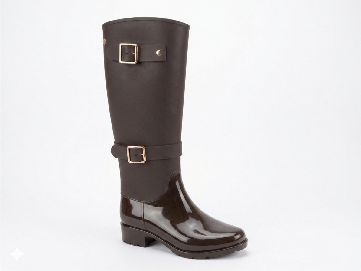 Miss Black Cloudy Gum Boot Brown