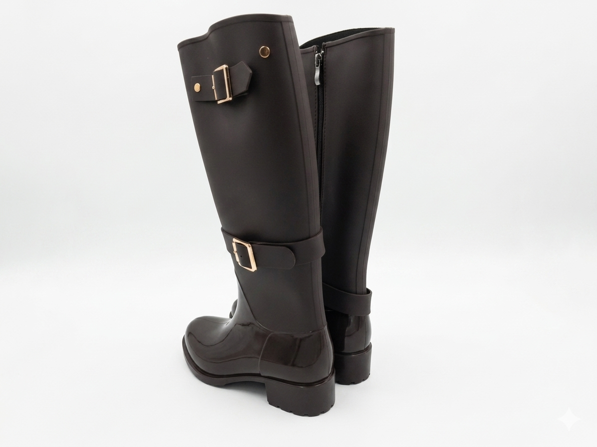 Miss Black Cloudy Gum Boot Brown