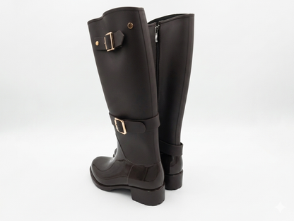 Miss Black Cloudy Gum Boot Brown