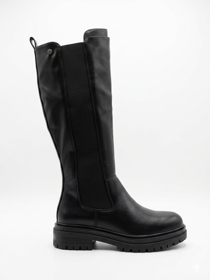 Why Wide Calf High Boot Black