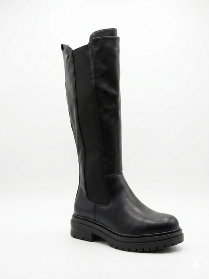 Why Wide Calf High Boot Black
