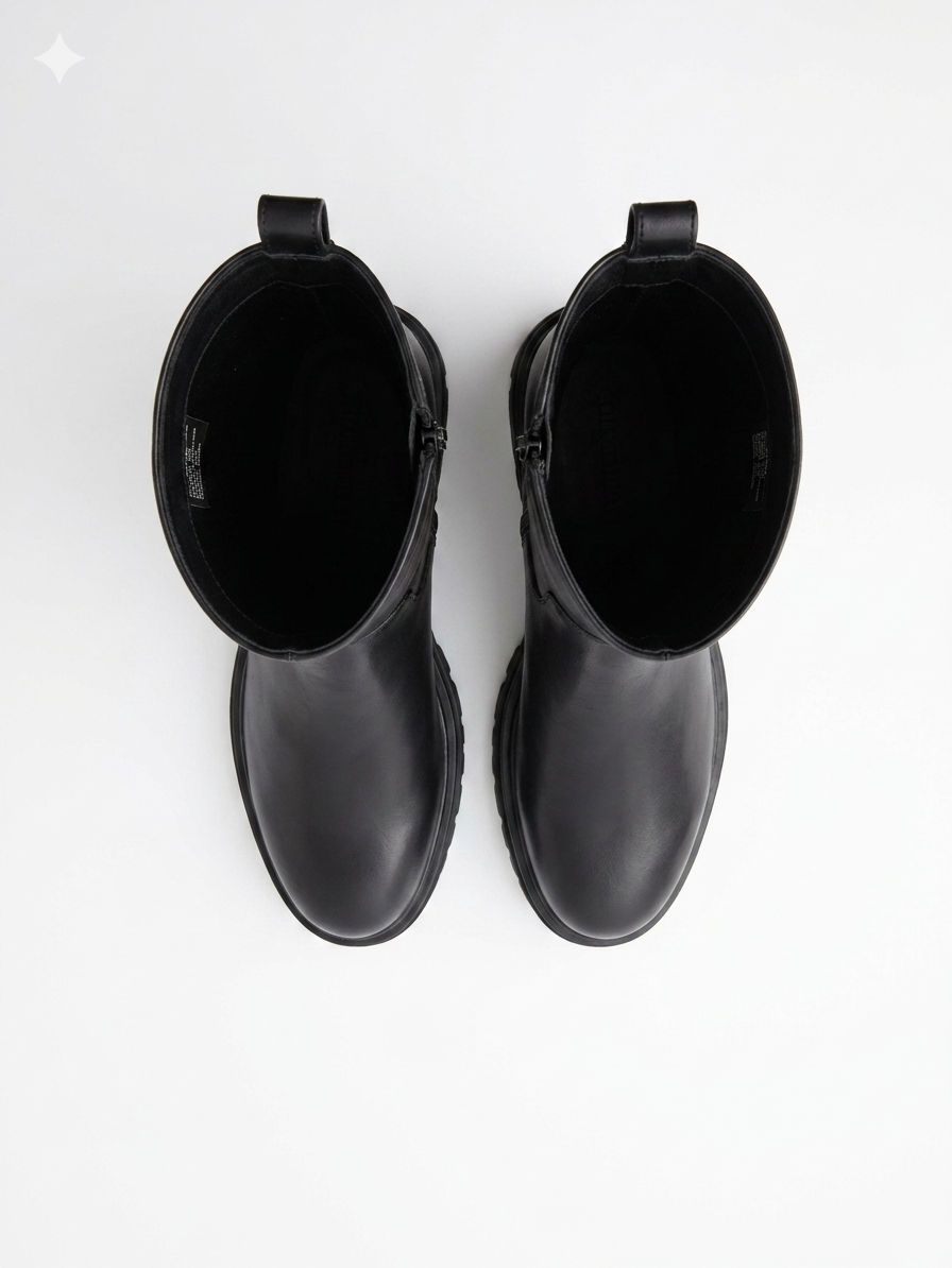 Why Wide Calf High Boot Black