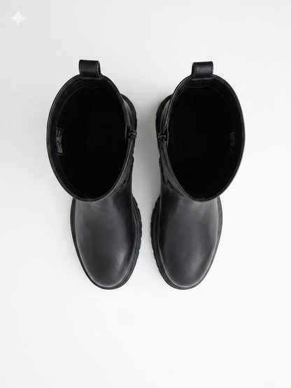 Why Wide Calf High Boot Black