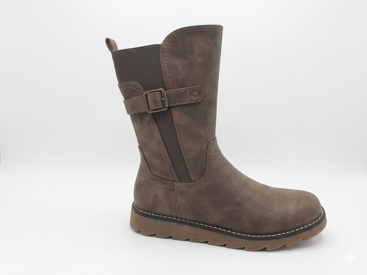 Why Wedge Short Zip Boot Taupe