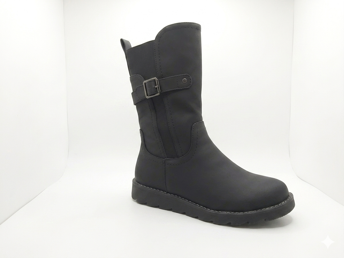 Why Wedge Short Zip Boot Black
