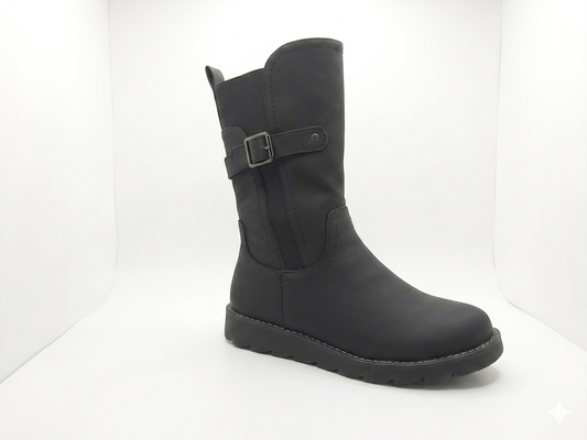 Why Wedge Short Zip Boot Black
