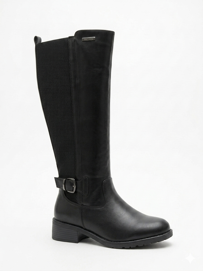 Pierre Cardin August Elastic Long Boot Black