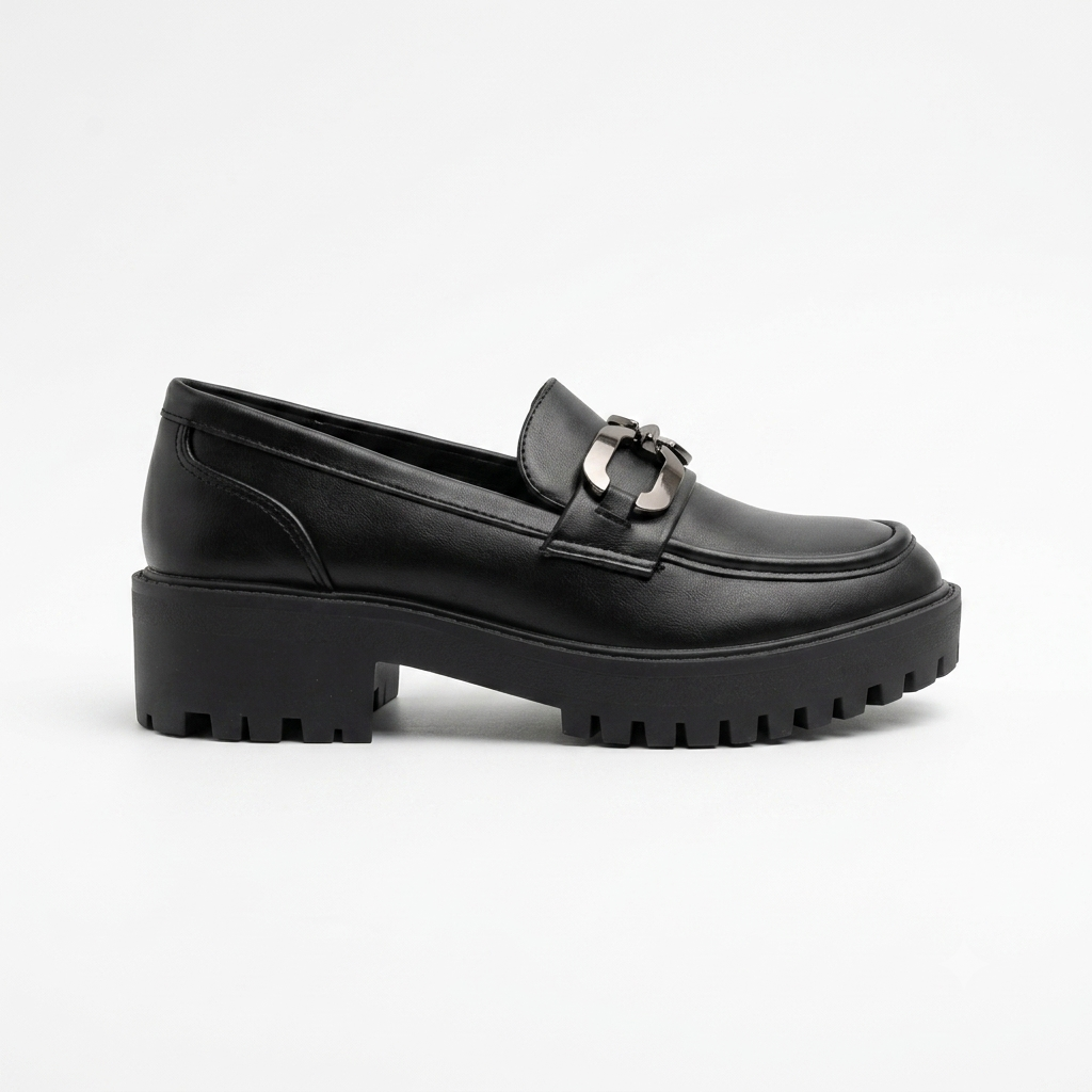 Missi Missi Chunky Loafer Chain Black