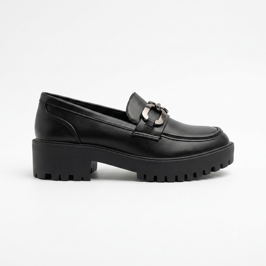 Missi Missi Chunky Loafer Chain Black