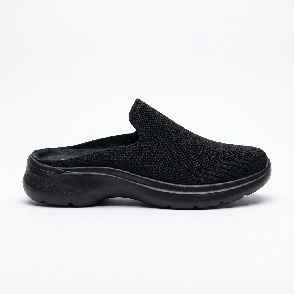 Foot Flex Open Back Slip On Black