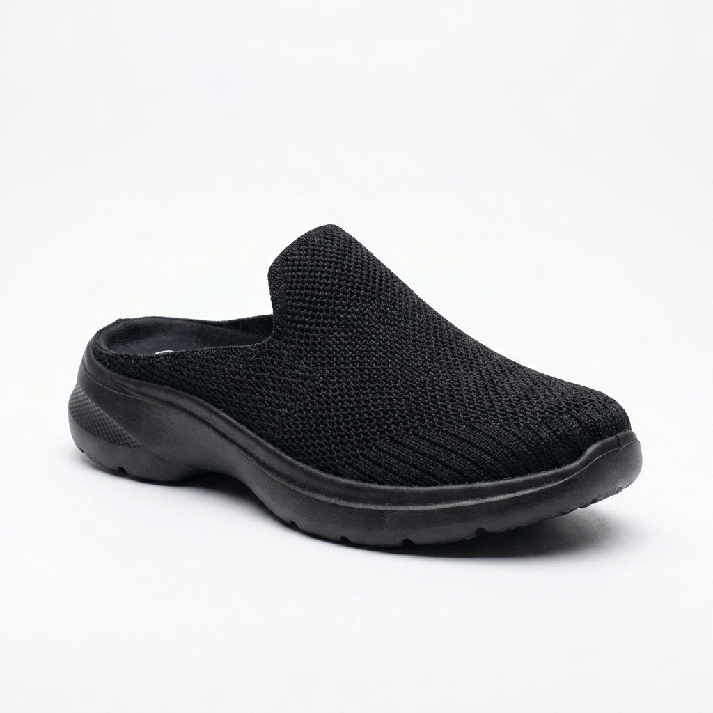 Foot Flex Open Back Slip On Black