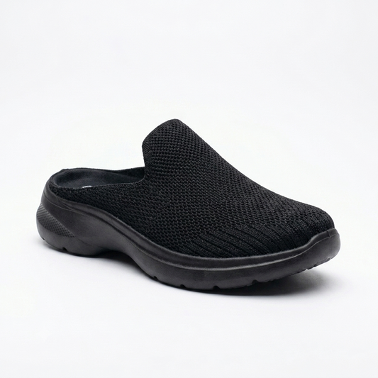 Foot Flex Open Back Slip On Black