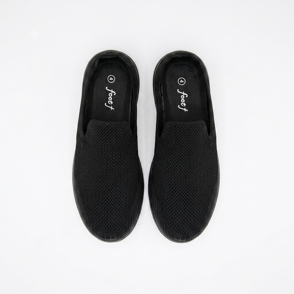 Foot Flex Open Back Slip On Black