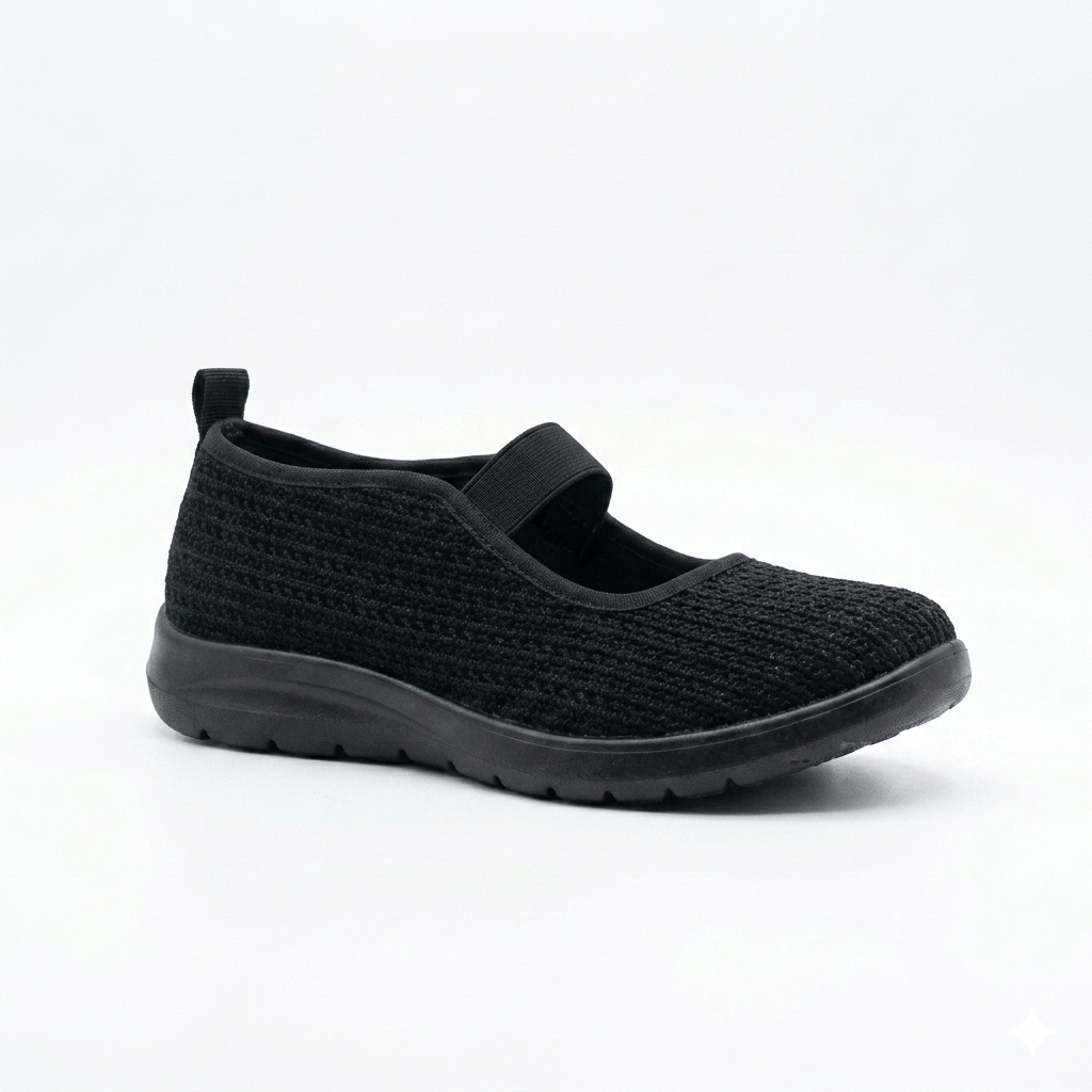 Foot Flex Flexy Weave Pump Black