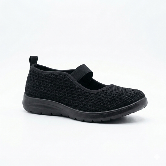 Foot Flex Flexy Weave Pump Black