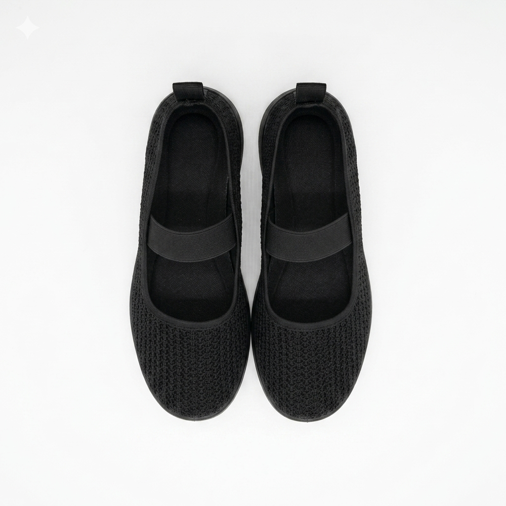 Foot Flex Flexy Weave Pump Black