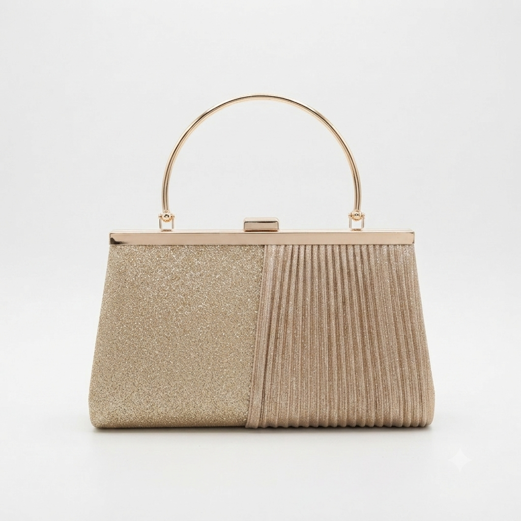 Evening Bag Clutch Handle Gold