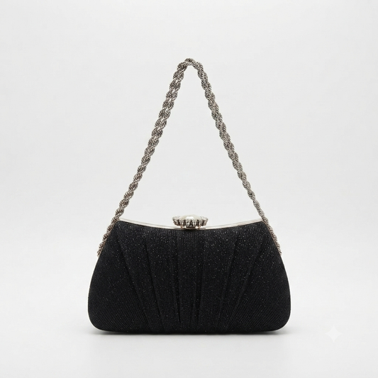 Evening Bag Clutch Shell Black
