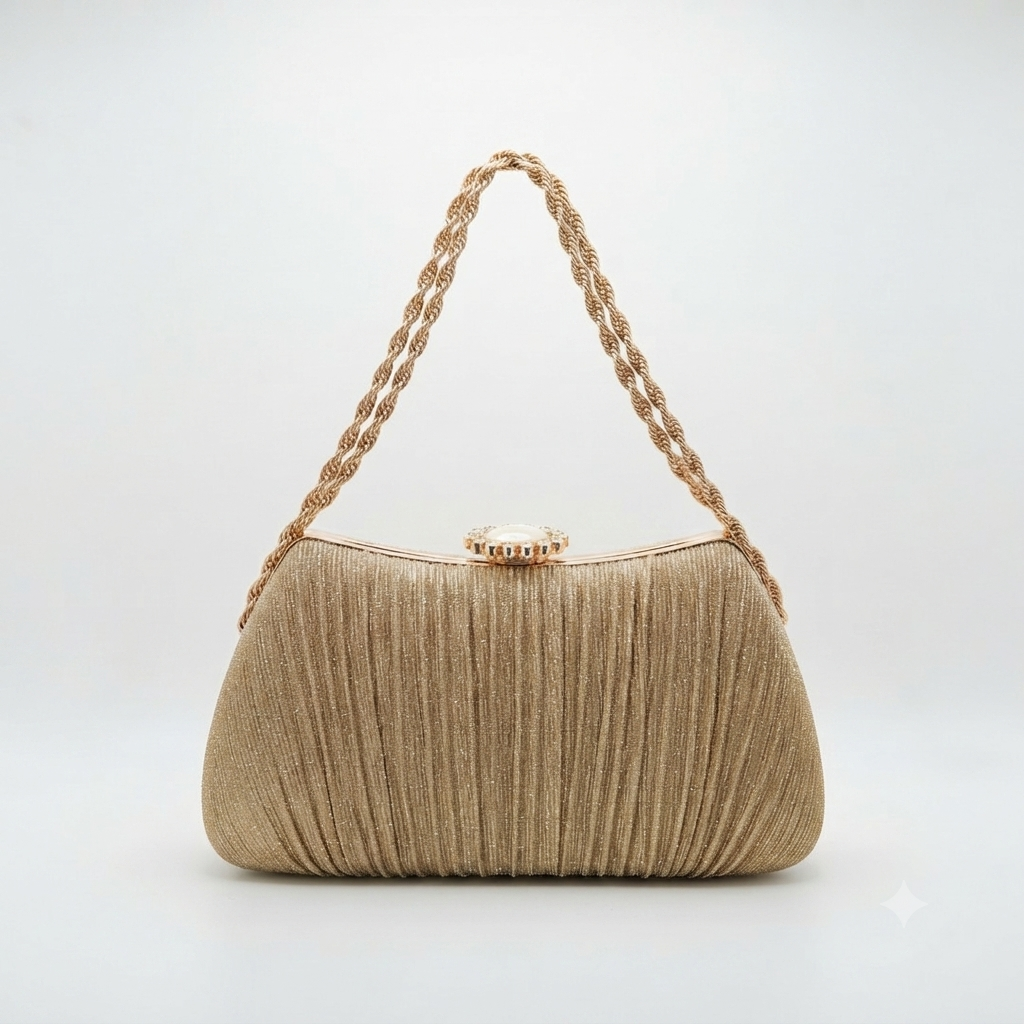 Evening Bag Clutch Shell Gold