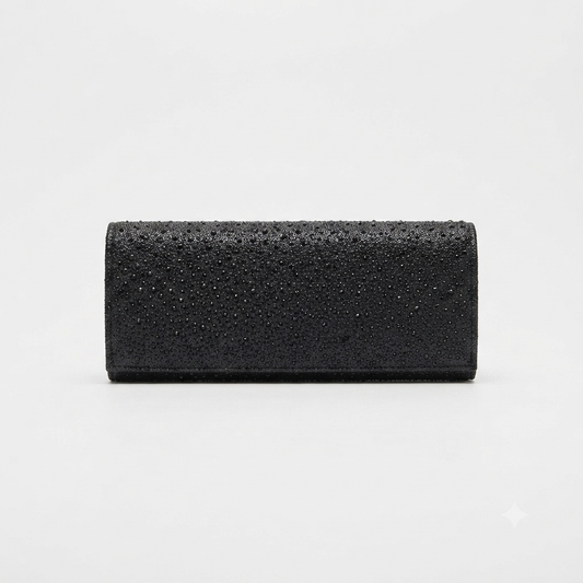 Evening Bag Hand Clutch Diamante Black