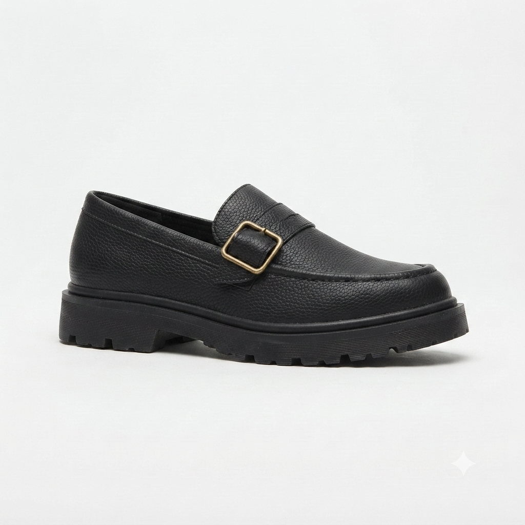 Klevas Youths Monk Buckle Strap Black