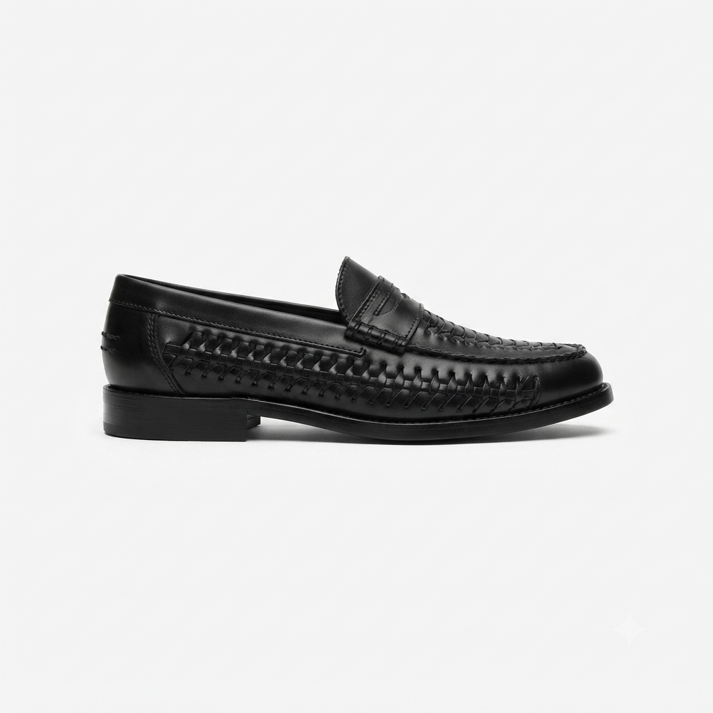 Filo Mens Weave Loafer Black