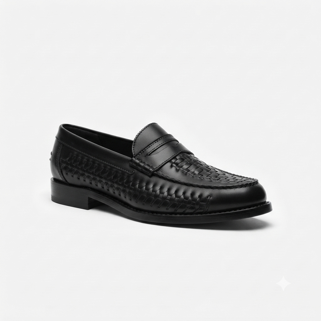 Filo Mens Weave Loafer Black