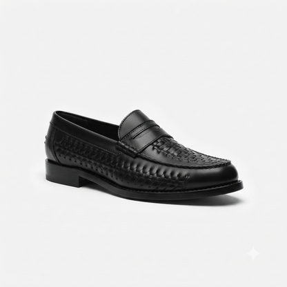 Filo Mens Weave Loafer Black