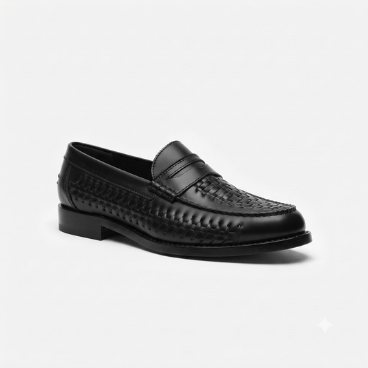 Filo Mens Weave Loafer Black