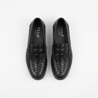 Filo Mens Weave Loafer Black