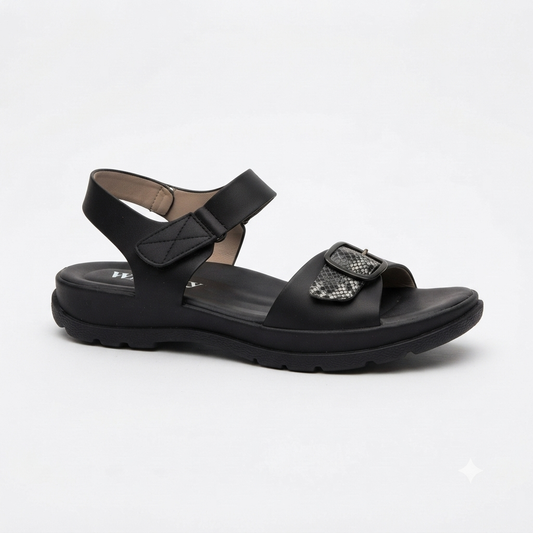 Why Cobra Comfort Buckle Sandal Black