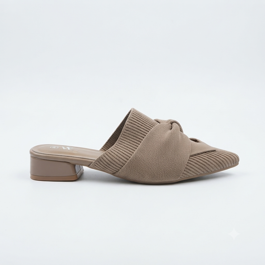Why Knit Knot Mule Khaki