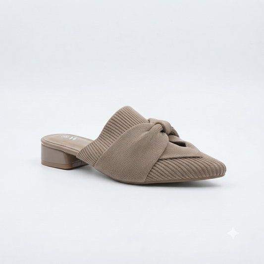 Why Knit Knot Mule Khaki