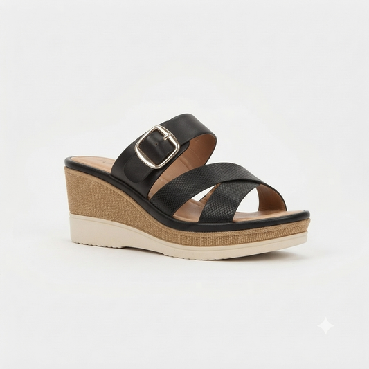 Why Manolia Wedge Black