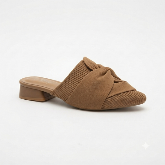 Why Knit Knot Mule Khaki