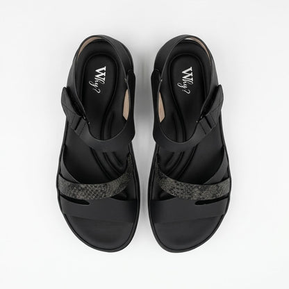 Why Python Comfort Sandal Black